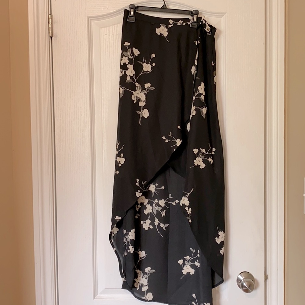 Floral wrap skirt